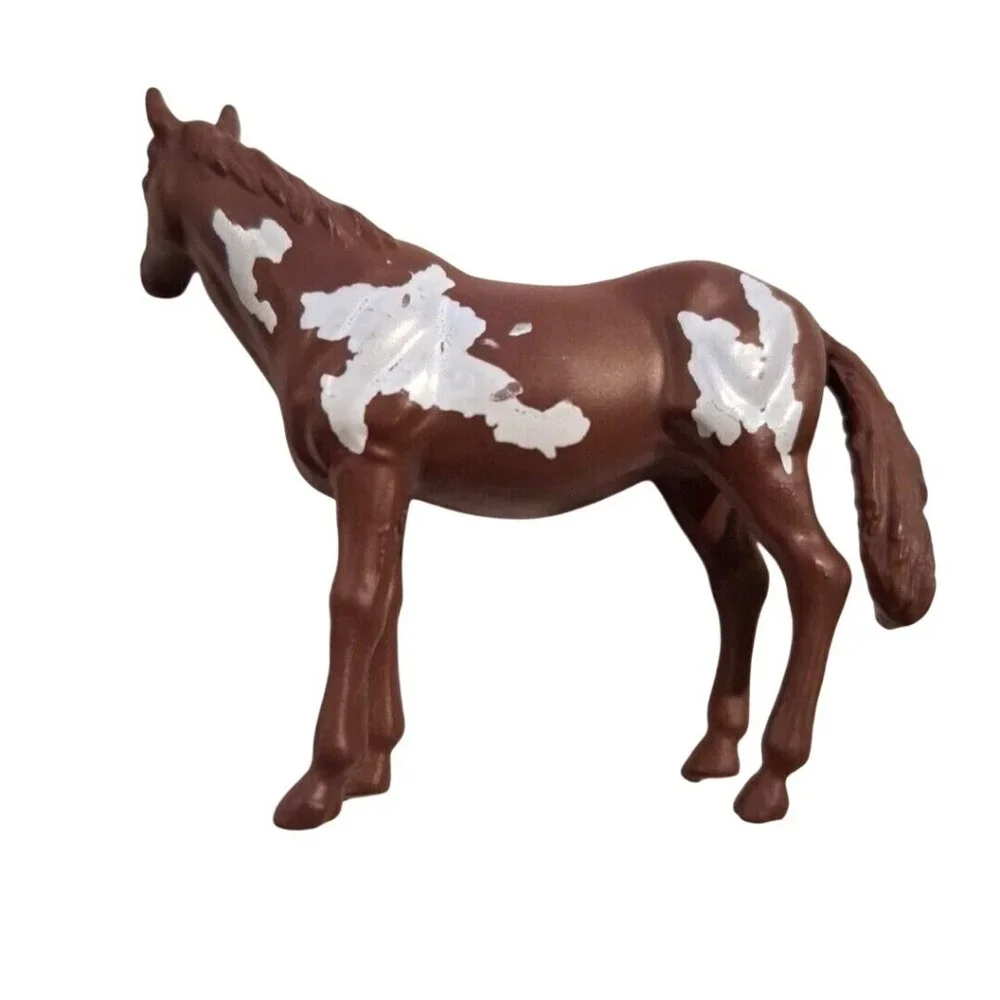 Popak New Ray Horse 3" Brown White Paint Pinto & Bay Vintage Lot - Picture 5 of 9